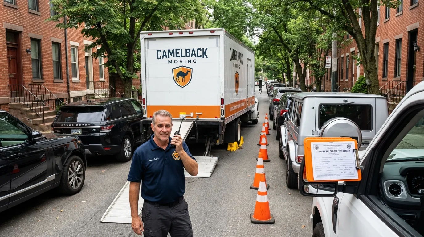 City street loading permit setup in Belle Vernon, PA